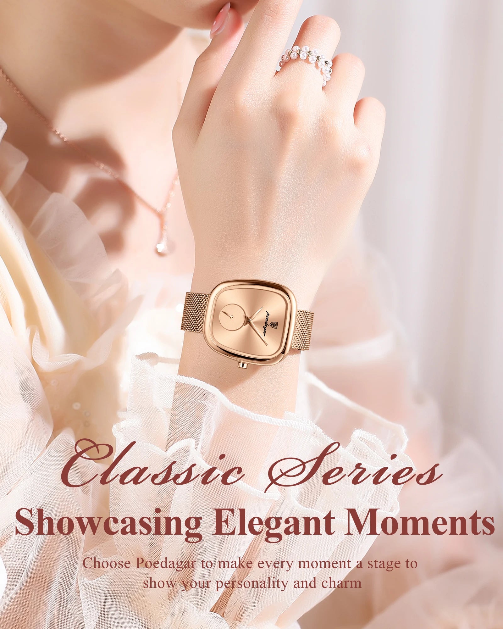 Montre de luxe femme montre étanche en acier inoxydable