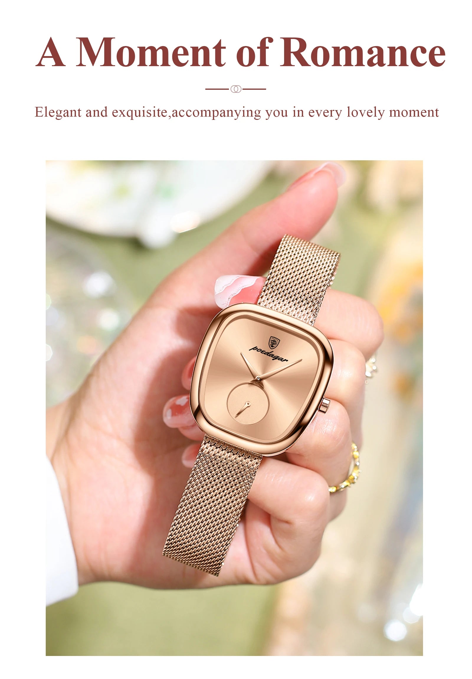 Montre de luxe femme montre étanche en acier inoxydable