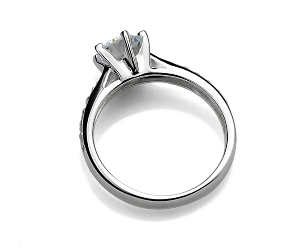 Bague de luxe en argent Sterling 925 pour femmes, bijoux à Six griffes