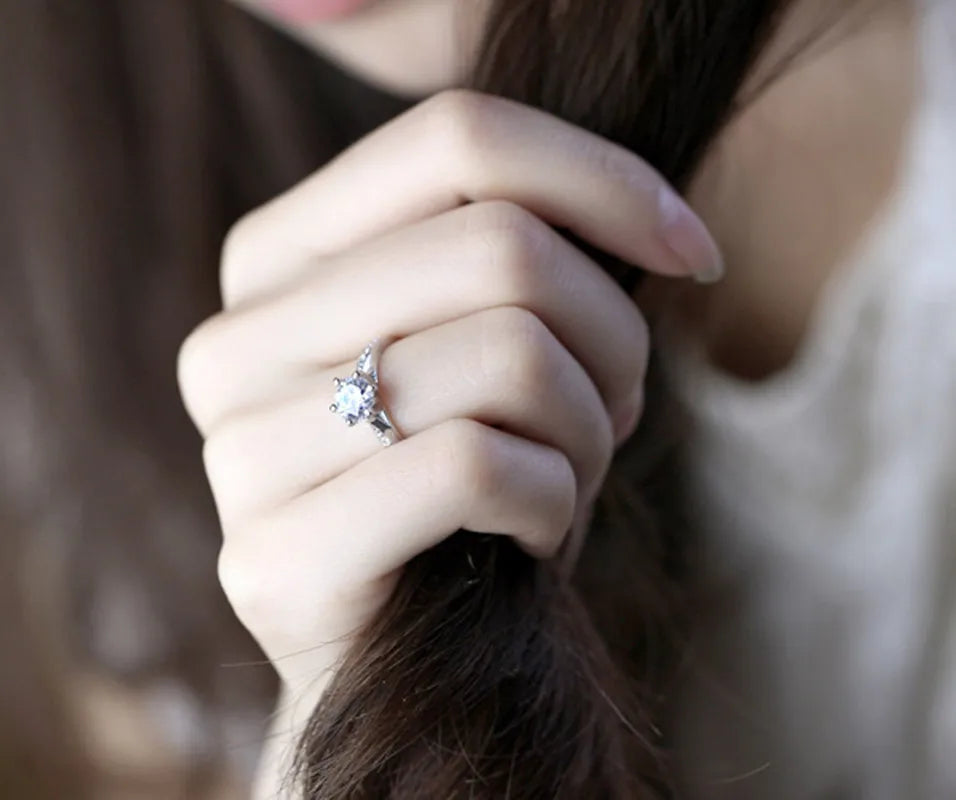 Bague de luxe en argent Sterling 925 pour femmes, bijoux à Six griffes