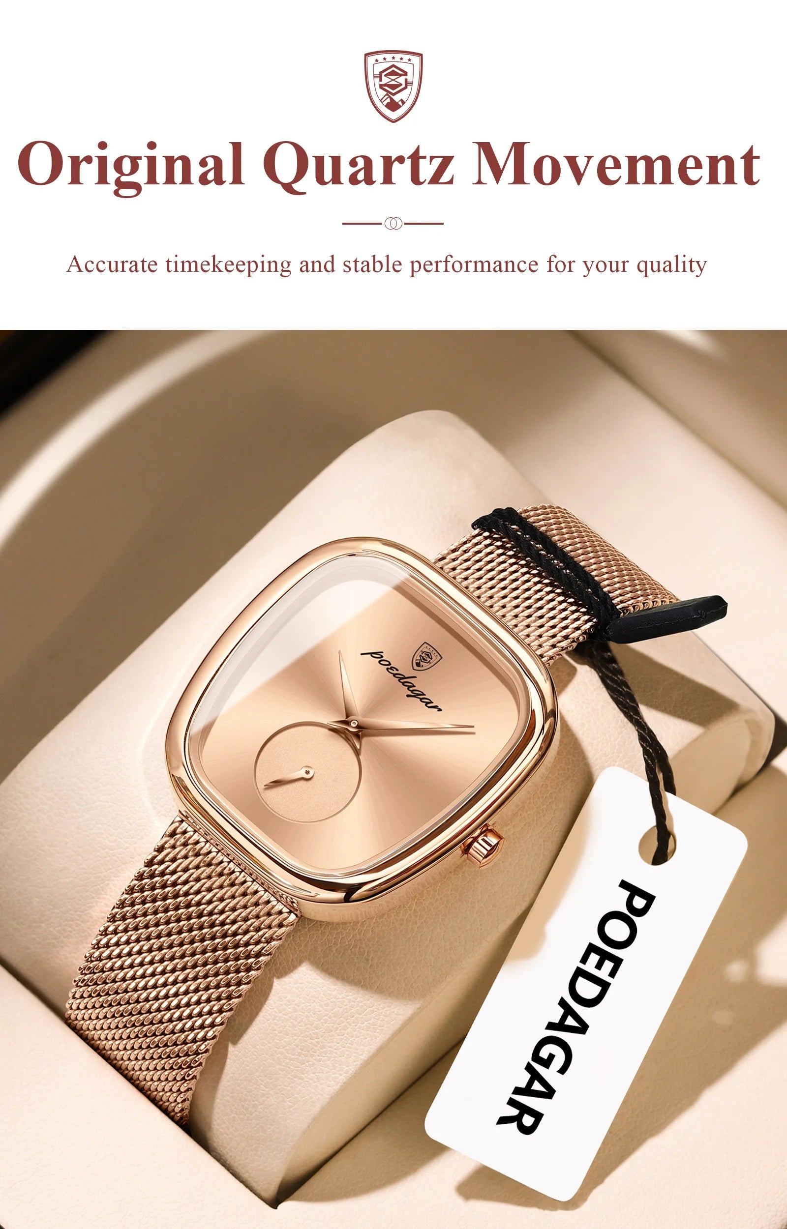 Montre de luxe femme montre étanche en acier inoxydable