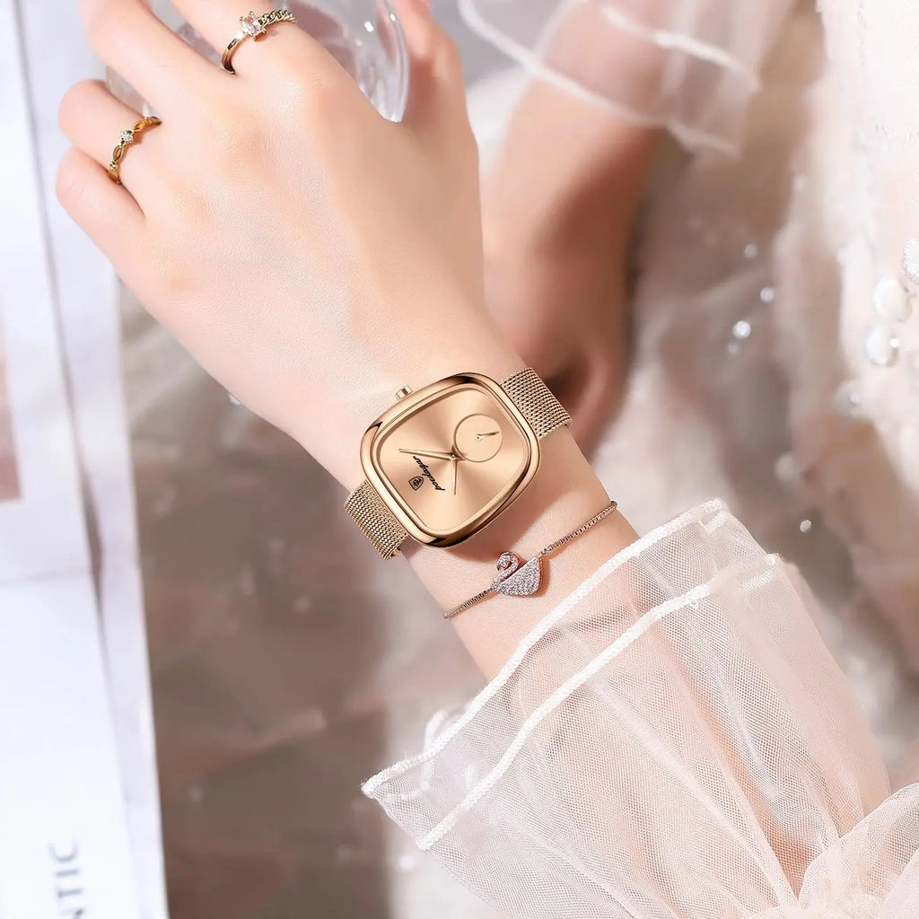Montre de luxe femme montre étanche en acier inoxydable
