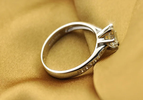 Bague de luxe en argent Sterling 925 pour femmes, bijoux à Six griffes