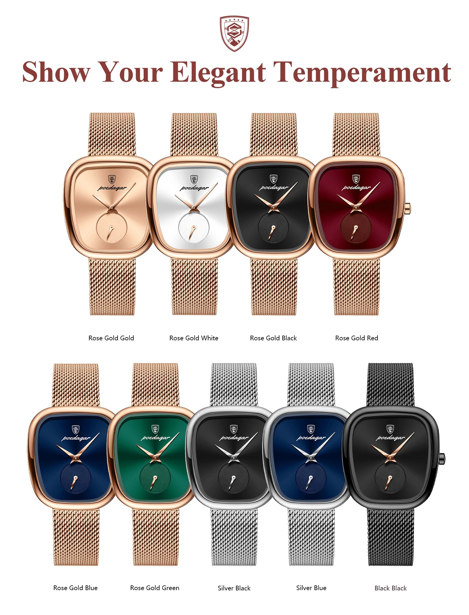 Montre de luxe femme montre étanche en acier inoxydable