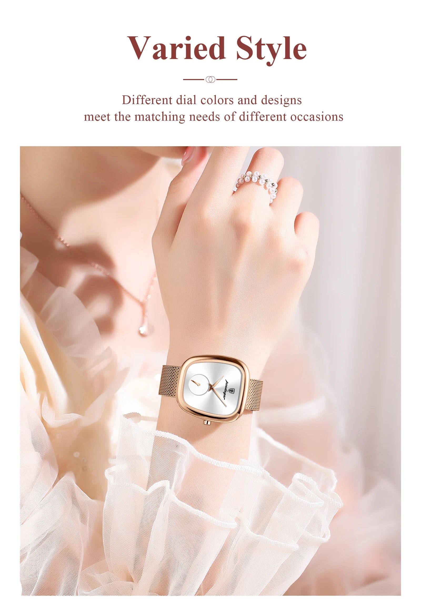 Montre de luxe femme montre étanche en acier inoxydable